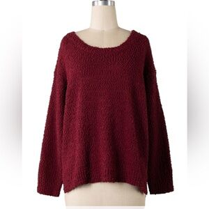 Miracle Burgundy Crew Neck Sweater